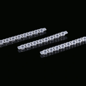 PCR, 8 Strip, Flat Caps, Optically Clear, 125 strips/box